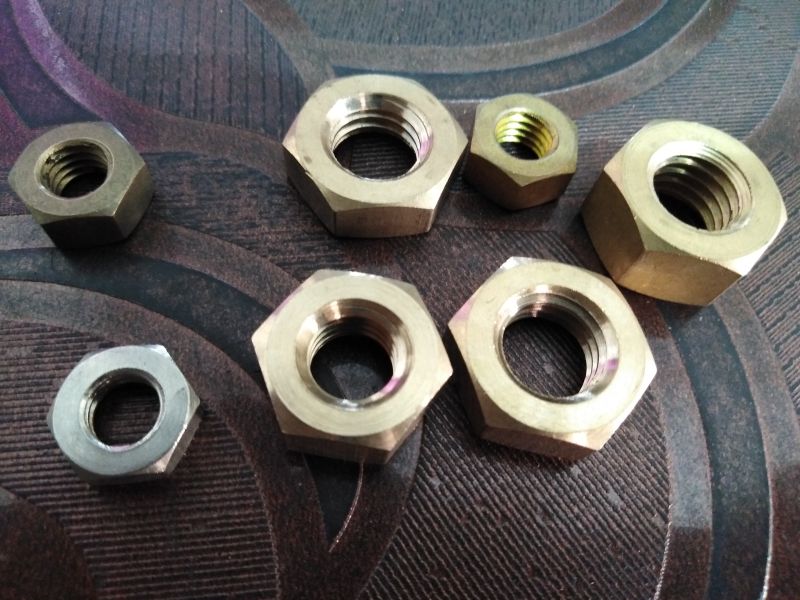 Brass Hex Nuts, Size : Multisizes