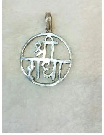 Silver Shri Radha Pendant, Packaging Type : Box
