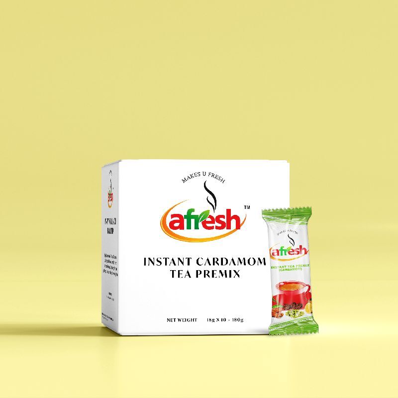 Afresh Organic Instant Cardamom Tea Sachets, Packaging Type : Paper Box