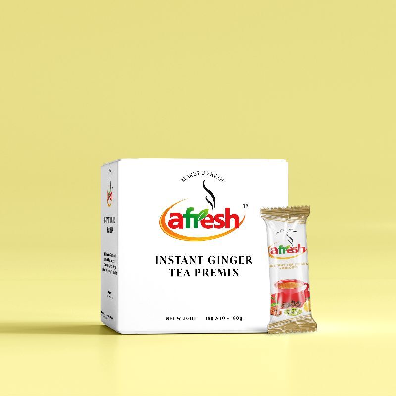 Afresh Organic Instant Ginger Tea Sachets, Packaging Type : Paper Box
