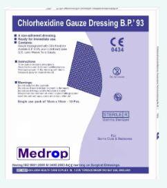 Chlorhexidine Gauze Dressing B.p., Feature : Non-allergenic