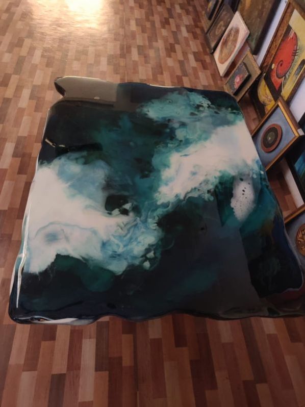 Blue Shade Resin Table Top