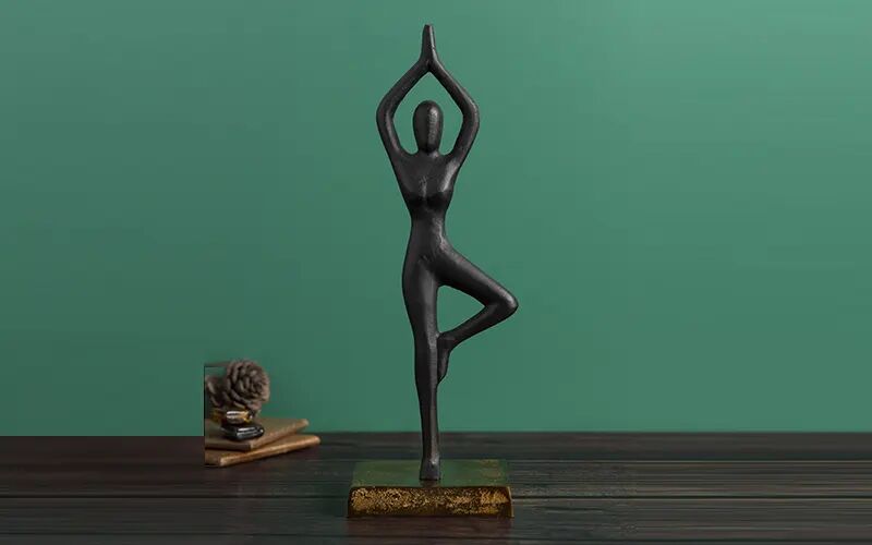 Aluminium Yoga Lady Figurine