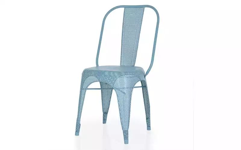 Metal Restaurant Chair, Color : Blue