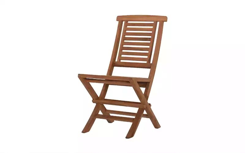 Teakwood Teak Wood Foldable Chair, Color : Brown