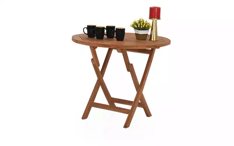 Teak Wood Outdoor Foldable Table, Color : Brown