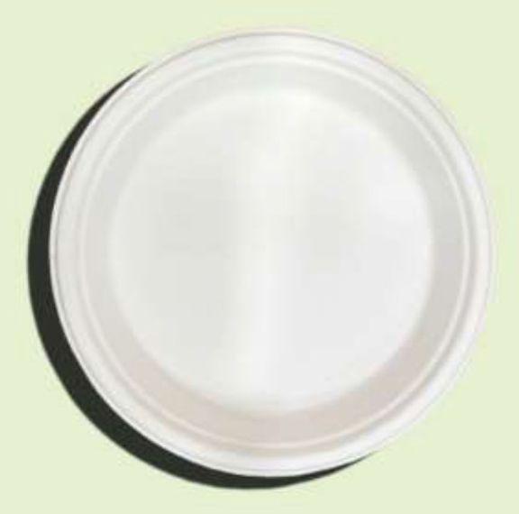 7 Inch Bagasse Round Plate, for Serving Food, Feature : 100% Recycled Material, Oven Safe, Safe Chemicals