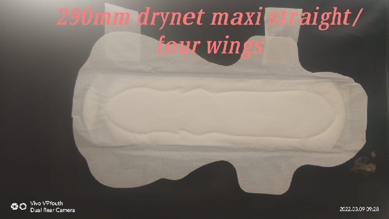 290MMDRYNET MAXI STRAIGHT / FOUR WINGS, Color : WHITE