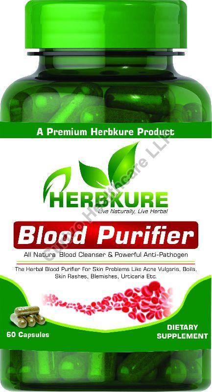 Herbkure Blood Purifier Capsules, Packaging Type : Plastic Bottle