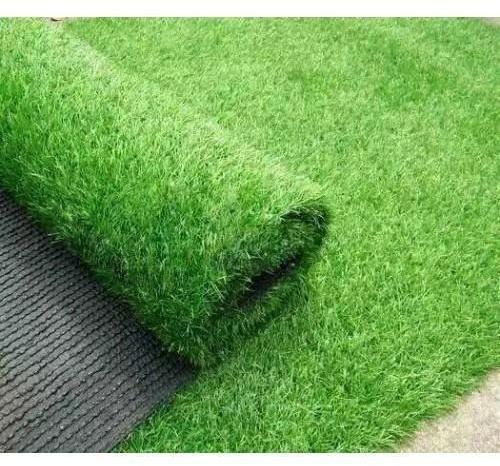 Plain PVC Green Artificial Grass Carpet, for Garden, Play Ground, Size : Multisize