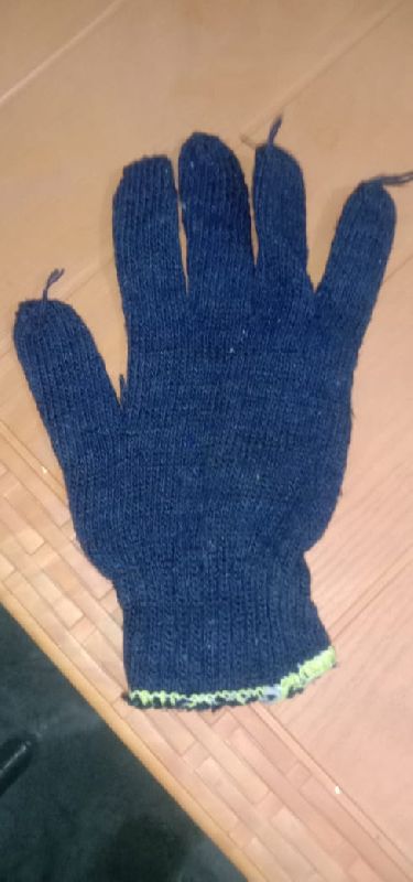 Plain Cotton Knitted Hand Gloves, For Winter Wear, Gender : Male