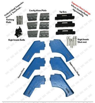 Superior High Chromium Alloy Cast Iron MechTech VSI ROTOR Parts, for Stone Crusher, Hardness : 55-60 Hrc