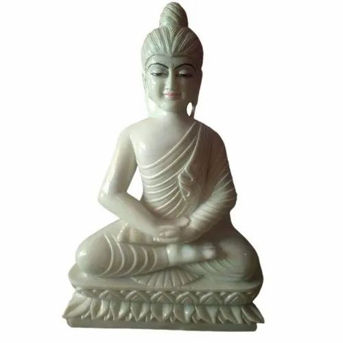 White Marble Buddha Statue, Packaging Type : Thermocol Box