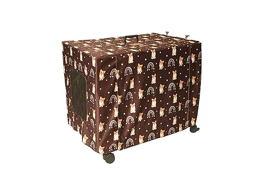 30 Inch Dog Brown Crate Cover