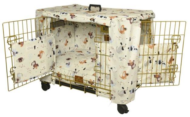 24 Inch PET Combo Creamy  Dog Cage