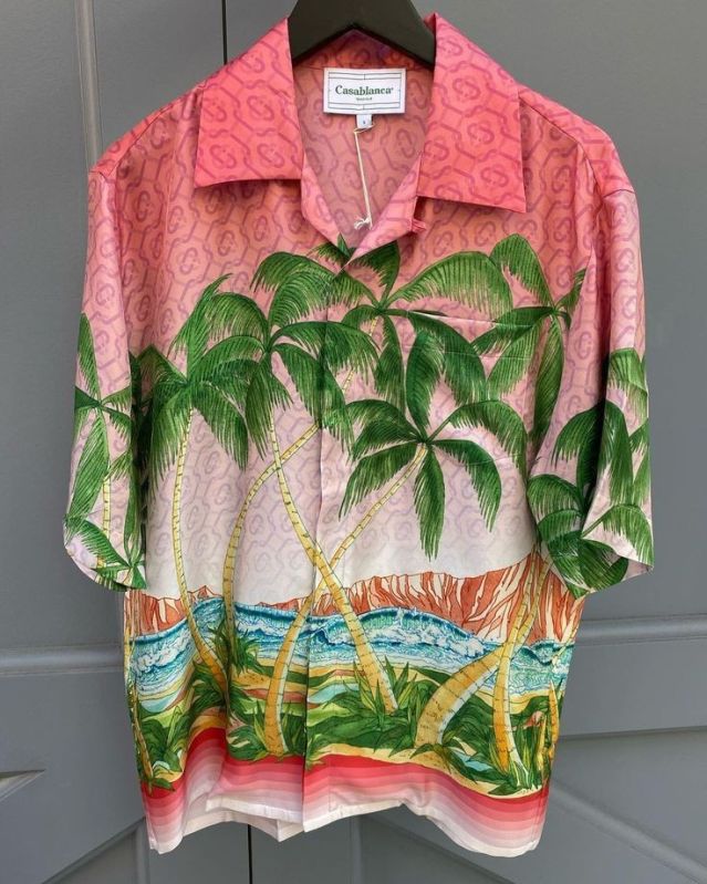 Polyester men hawaiian beach shirt, Size : XL, XXL, XXXL
