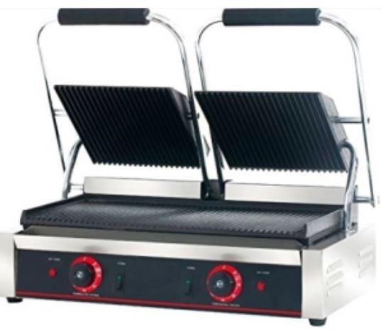 Stainless Steel Double Sandwich Griller, for Commercial Kitchen