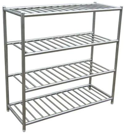 Rectangular Polished Stainless Steel Pot Rack, for Commercial Kitchen, Feature : Durable, Fine Finish