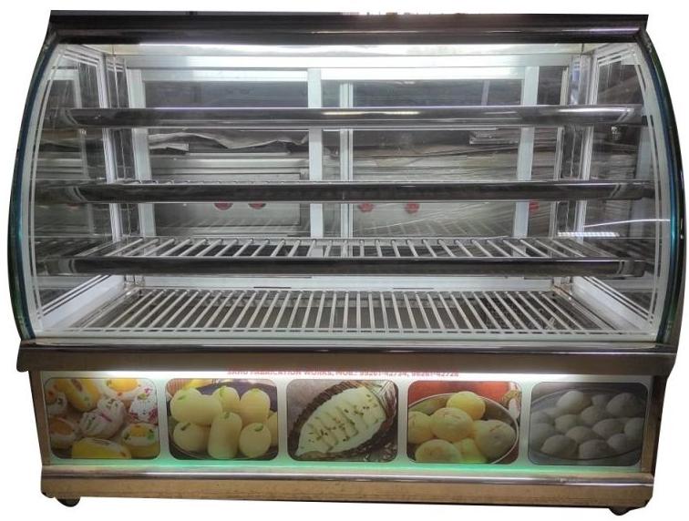 Automatic Electric Stainless Steel Sweet Display Counter, Voltage : 220V