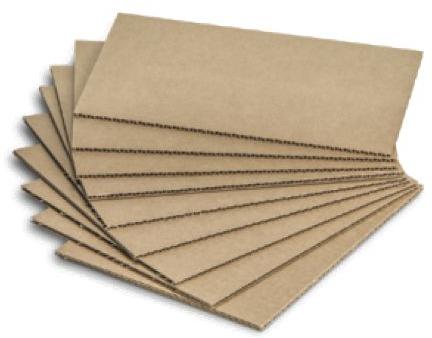 Brown Plain Corrugated Paper Sheet, Shape : Rectangular