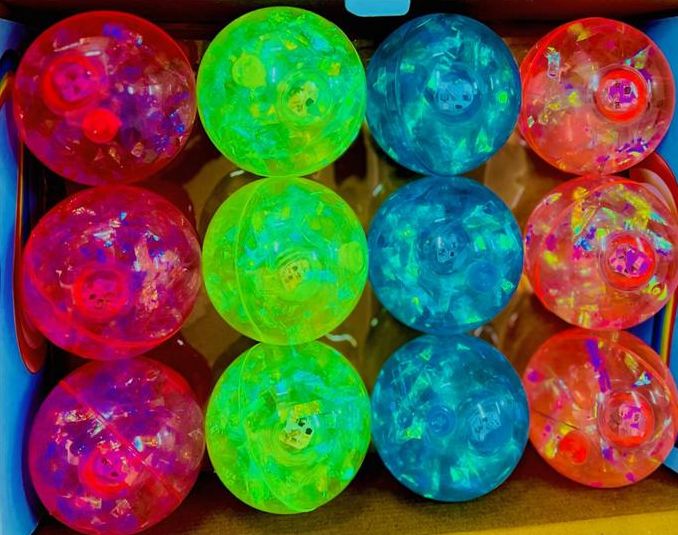 Sillicon Rubber Glitter Bouncy Led Balls, Feature : High Strength