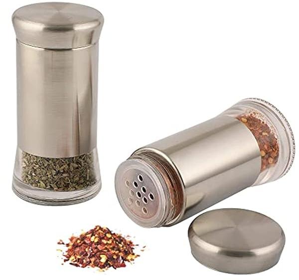 Manual Salt Pepper Grinder Set, for Food Seasoning, Housing Material : Stainless Steel