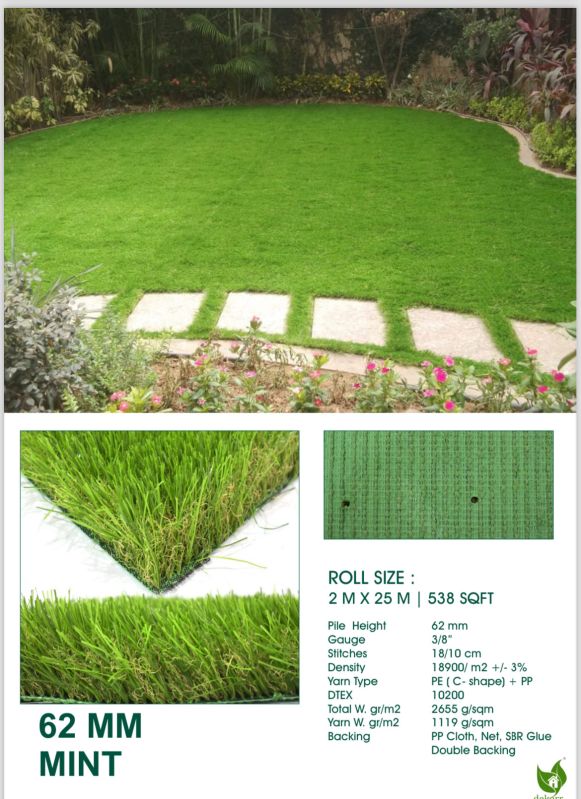 62 Mm Straight Mint Artificial Grass