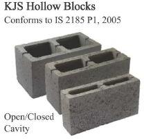 KJS Concrete Plain Non Polished Solid Hollow Blocks