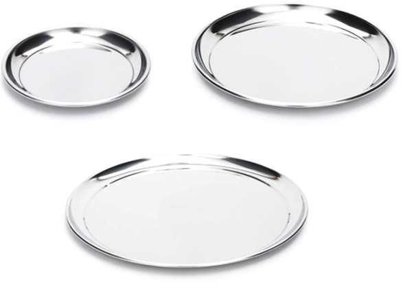 Bold Lamina Stainless Steel Plate, Size : 8'' 10'' 12''