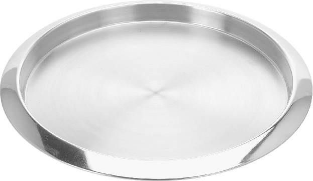 Silver Round Stainless Steel Bar Tray, for Hotel, Homes, Restaurant, Size : 35x3 cm