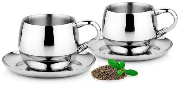 Silver Round Plain Polished Stainless Steel Brew Cup, for Coffee, Size : 12x7 cm