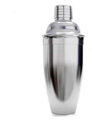 Silver Oval Polished Stainless Steel Cocktail Shaker, for Drinkware Use, Style : Modern