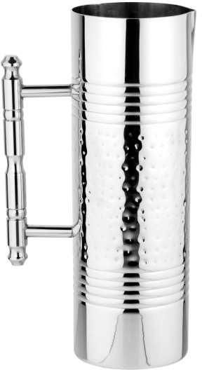 Silver Cylindrical Stainless Steel Jug, for Home, Hotel, Size : 14x26 cm)