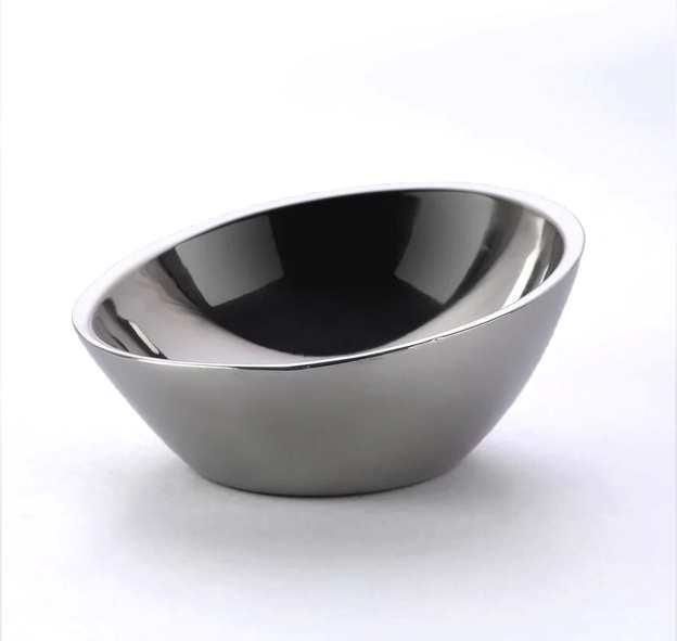 Round Plain Stainless Steel Kitty Bowl, for Hotel, Home, Restaurant