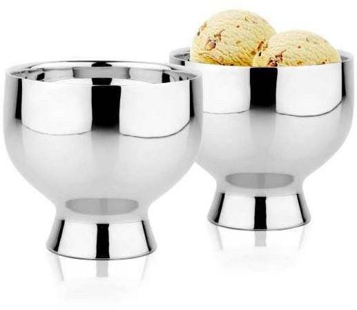Silver Round Plain Polished Sundae Stainless Steel Cup, for Home, Hotel, Size : 10x9 cm