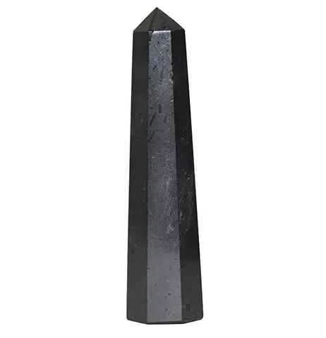 Pencil Gemstone Black Tourmaline Tower Point, for Decoration Healing, Size : Free, Free