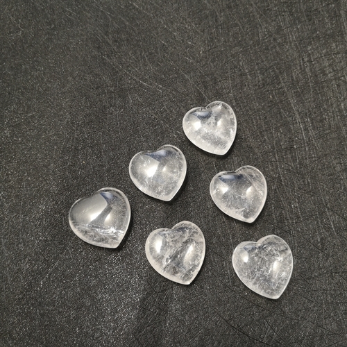 Transparent Gemstone Clear Quartz Heart Stone, for Decoration Healing, Size : Customized
