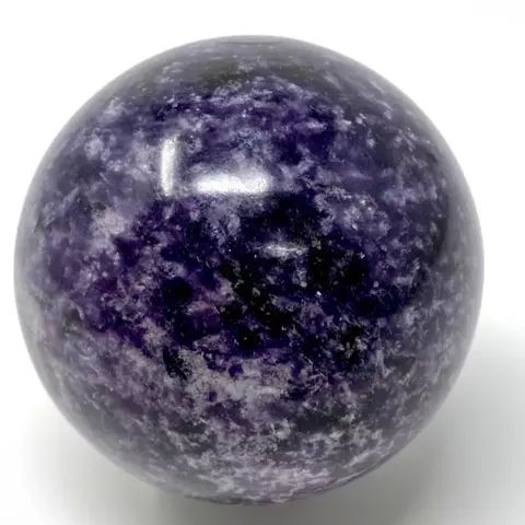 Purple Gemstone Lepidolite Crystal Sphere Ball, for Decoration Healing
