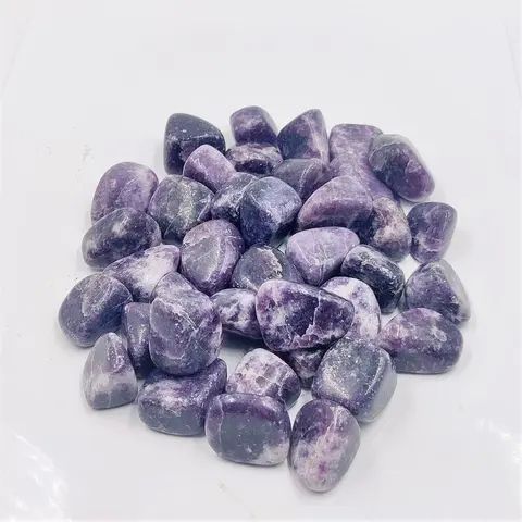 Purple Polished Gemstone Lepidolite Tumble Stone, Size : Customised