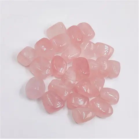 Pink Polished Rose Quartz Tumble Stone, for Decoration Healing, Size : Customized