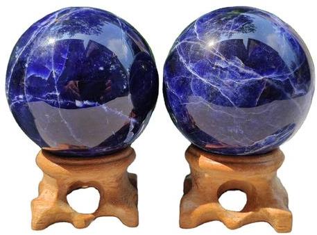 Purple Polished Sodalite Crystal Sphere Ball, For Decoration Healing, Size : Free