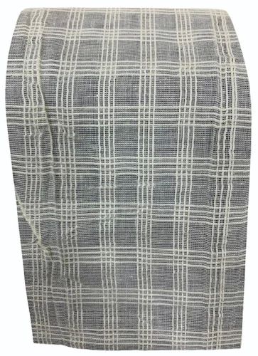 Grey Checks Cotton Dobby Garments Fabric