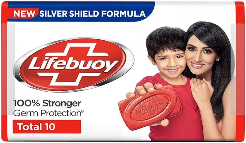 Red Bar Rectangle Lifebuoy Soap, for Bathing, Packaging Type : Paper Wrapper