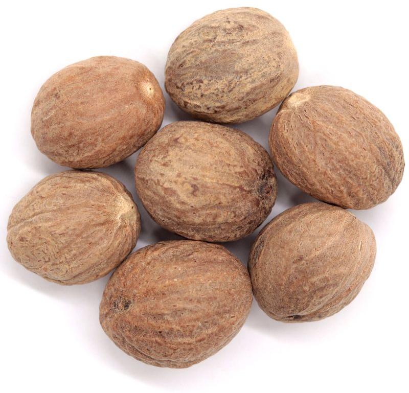 Brown Raw Organic Whole Nutmeg, for Cooking, Certification : FSSAI Certified