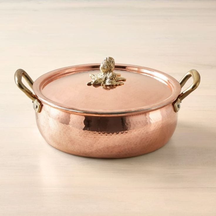 Round Copper Serving Dish
