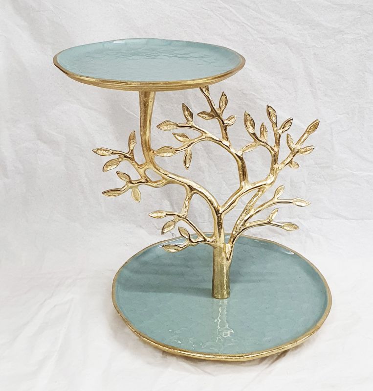 Polished Brass Tree Shape Cake Stand, for Restaurant, Hotel