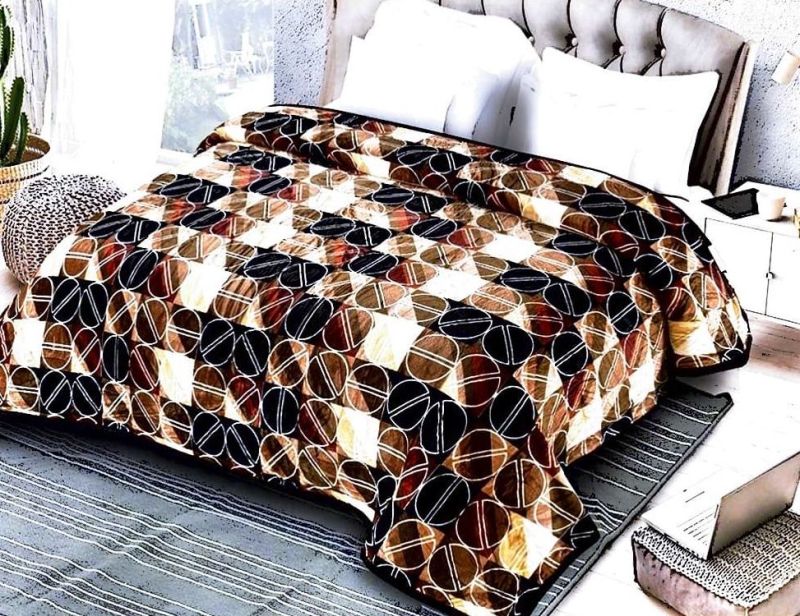 Dove Stylish Woolen Printed Double Bedsheet, Size : 230x250 Cm