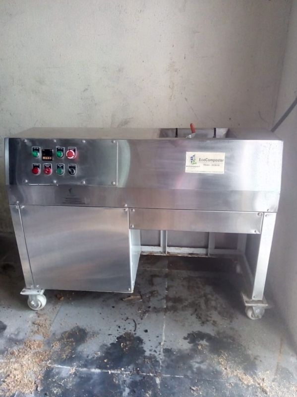 Silver Semi Automatic Electric Organic Waste Composter