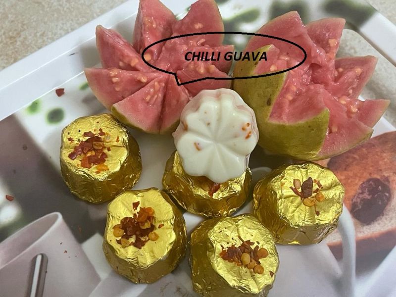 Chilli Guava White Chocolate, Taste : Sweet