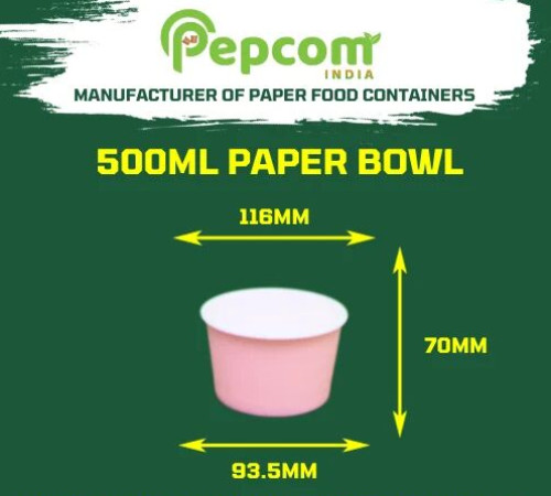 500ml Disposable Paper Food Containers